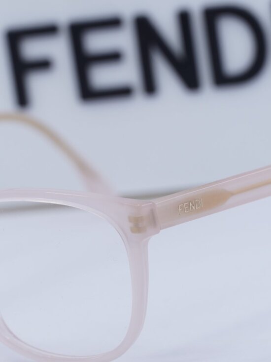 Fendi FE50059I 072 Round Eyeglasses - Milky Pink 55mm main image 7